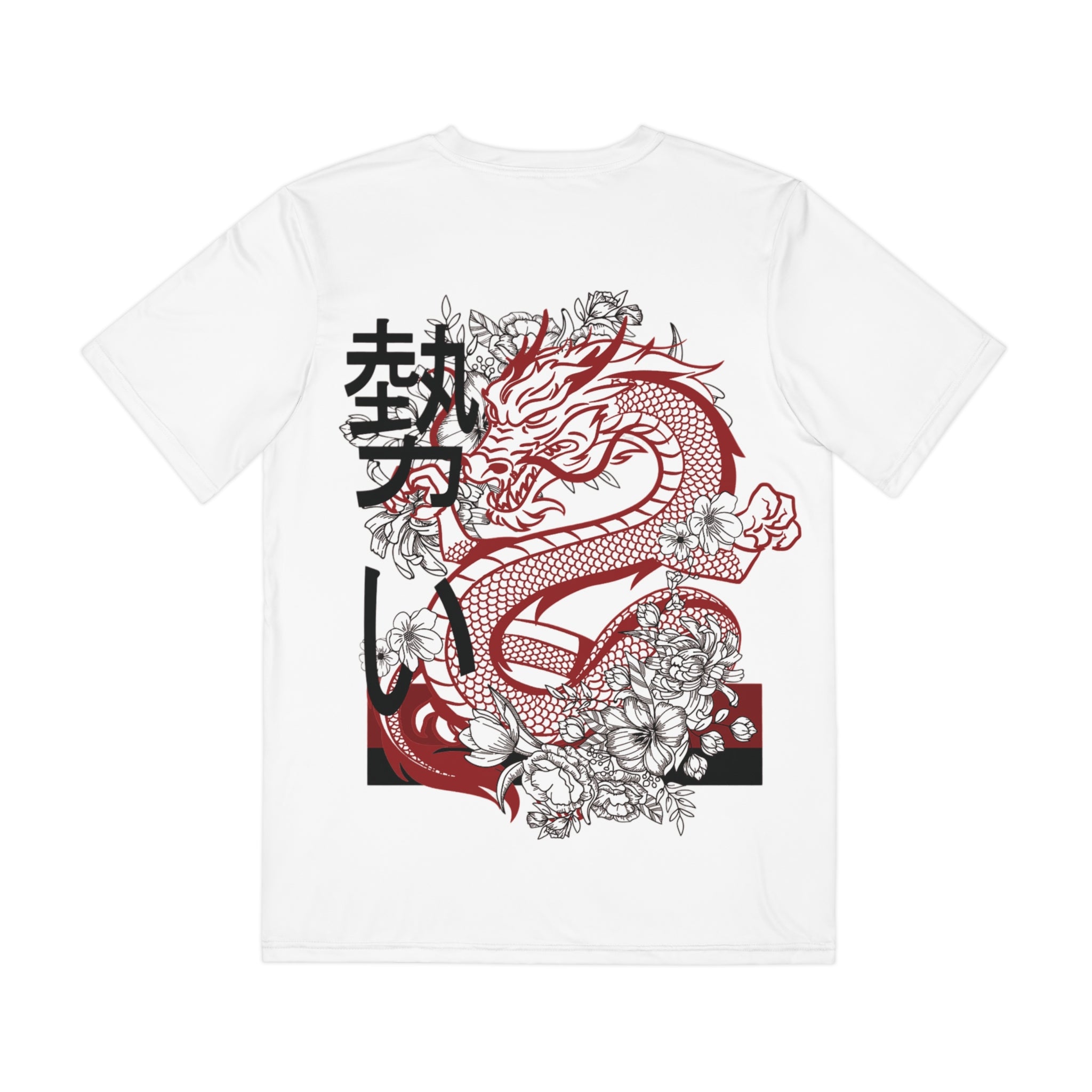Dragon Floral Tee — Red Japanese Dragon Graphic T-Shirt