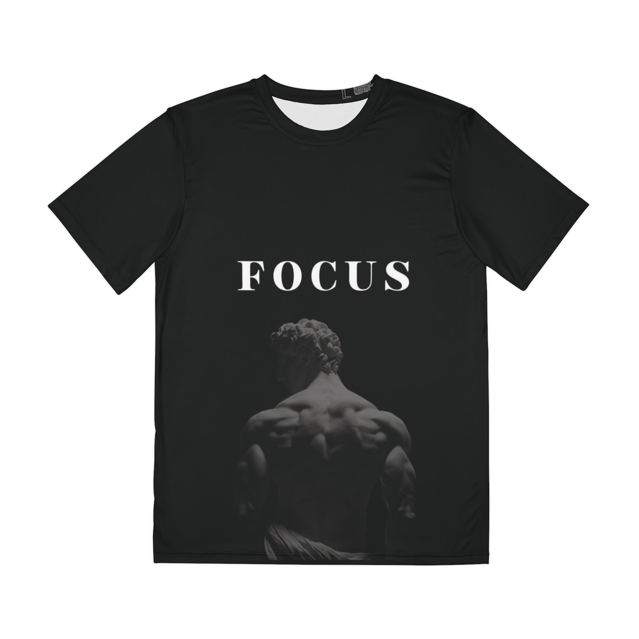 Focus Muscleback Men's Tee — Motivational Gym Shirt