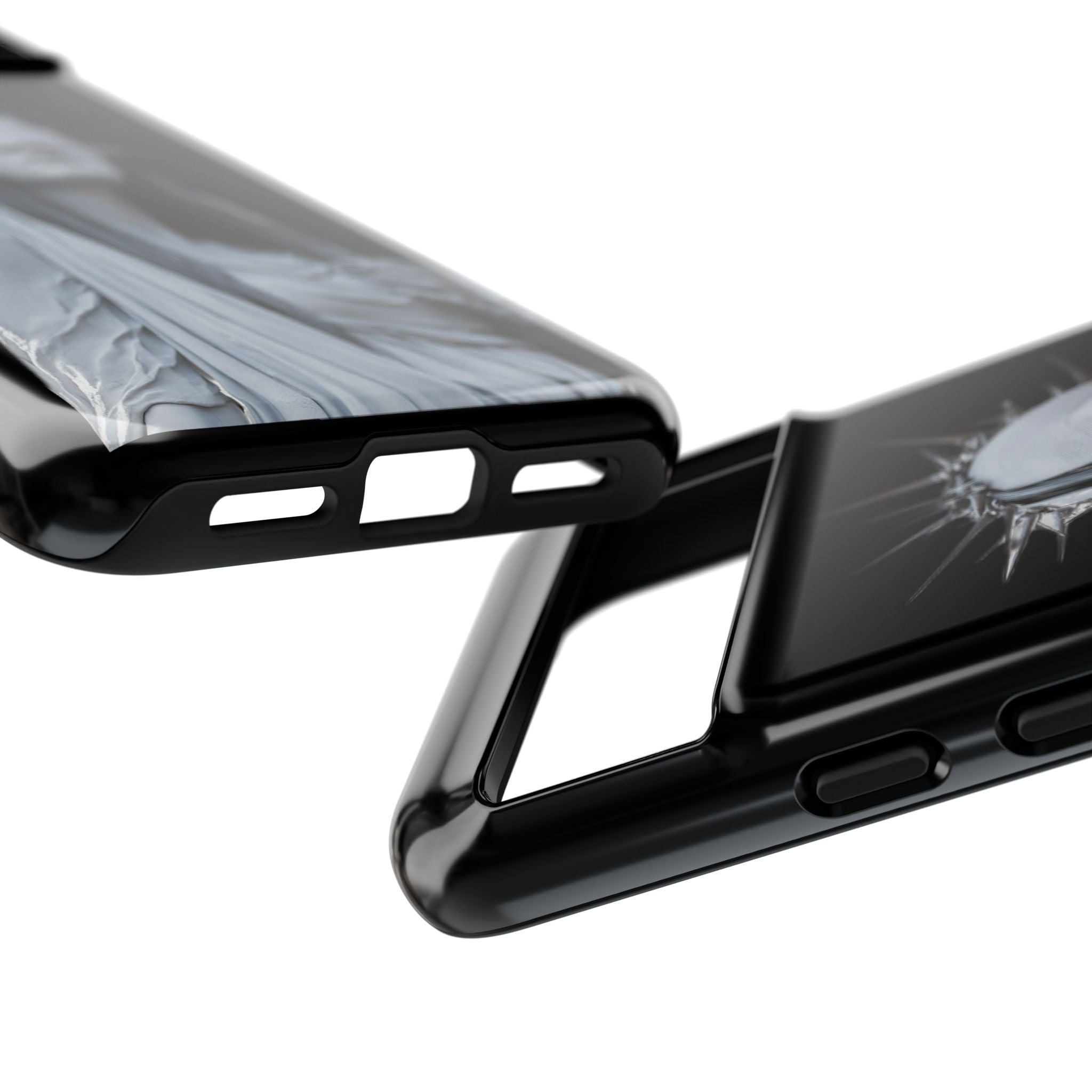 Gothic Statue Phone Case – Blindfolded Lady with Crown Protective Tough Case