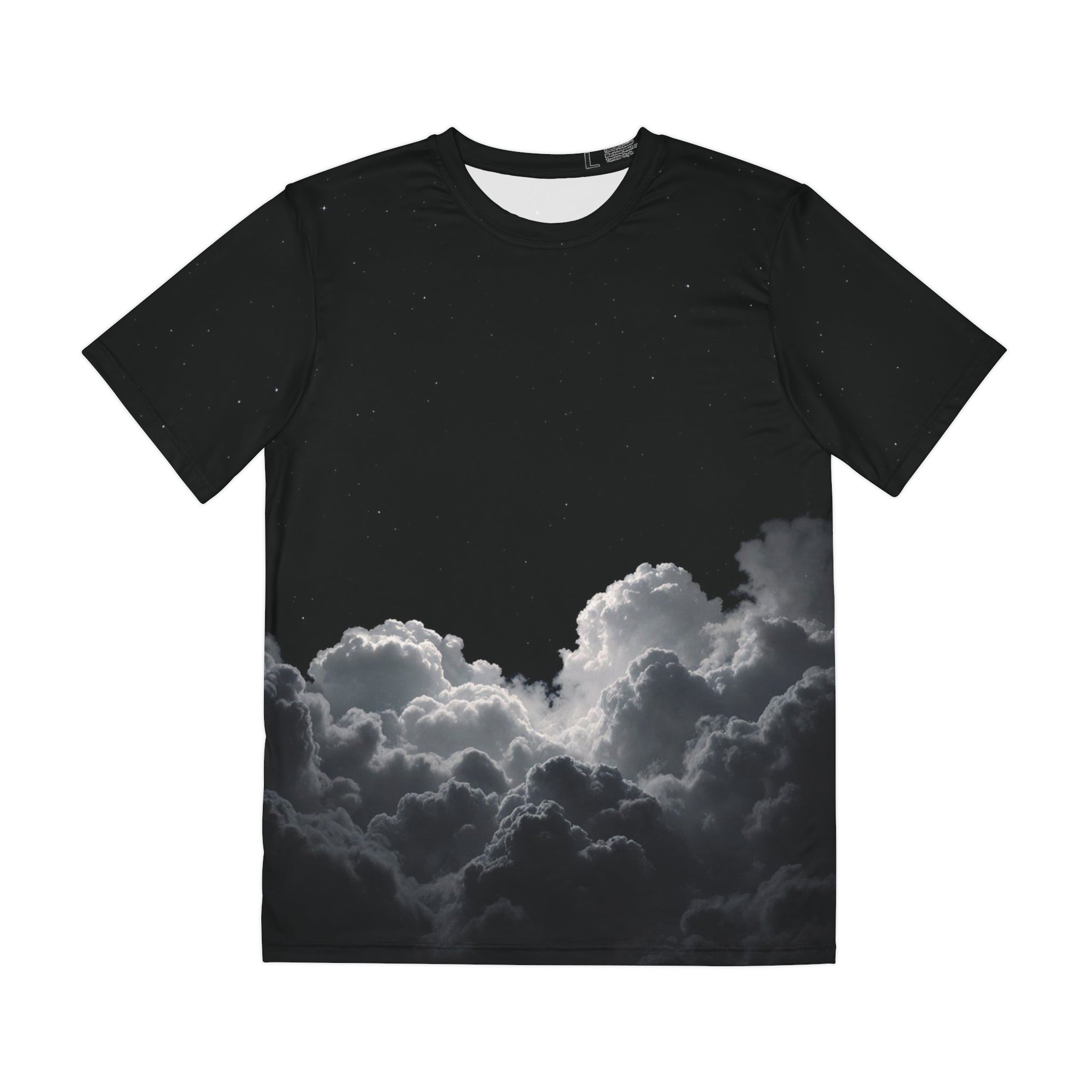 Men's Cloudscape Graphic Tee — Moody Night Sky Polyester Shirt