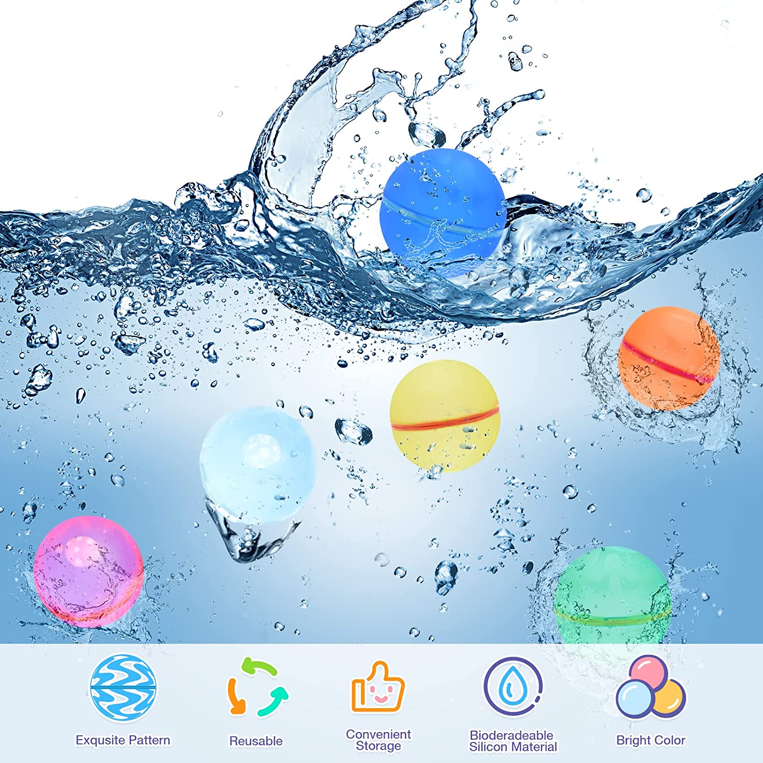 Bazaar™ Reusable Water Balloons (12 pcs)